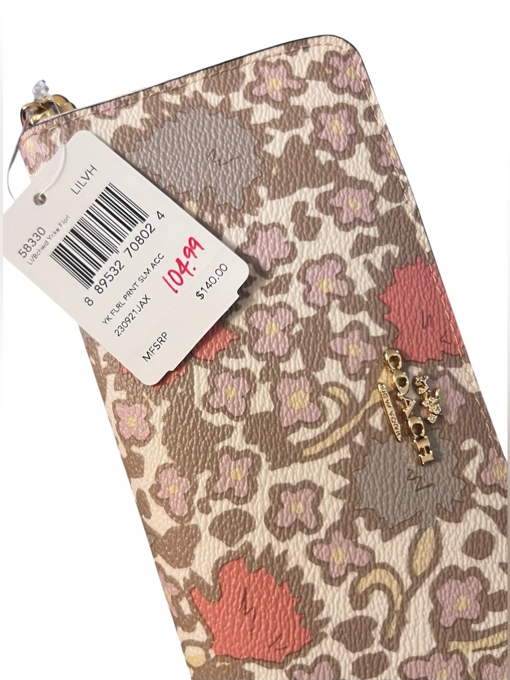 Coach Slim Accordion Floral Zip Wallet, NWT - Picture 15 of 15